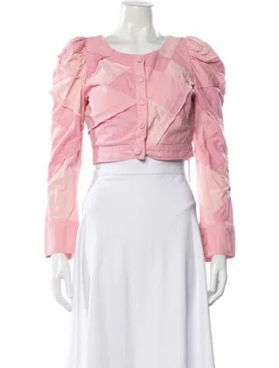 Pre-owned Loveshackfancy Patterned Jacket In Pink