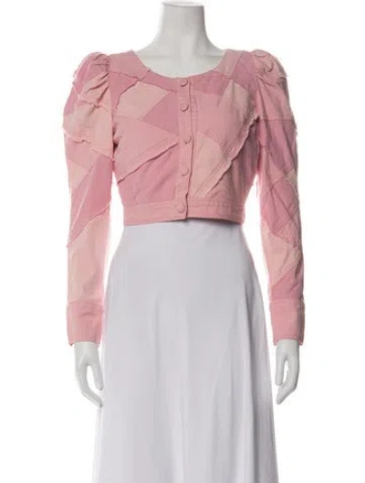 Pre-owned Loveshackfancy Patterned Jacket In Pink