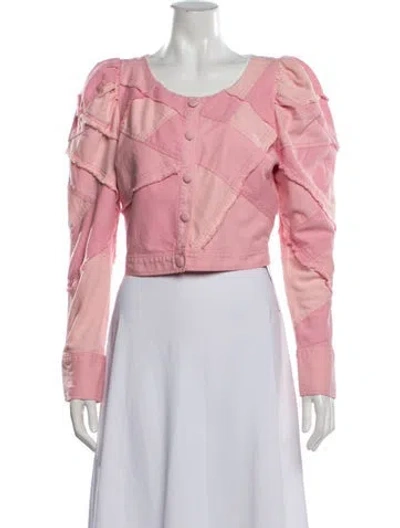 Pre-owned Loveshackfancy Patterned Jacket In Pink