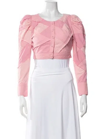 Pre-owned Loveshackfancy Patterned Jacket In Pink