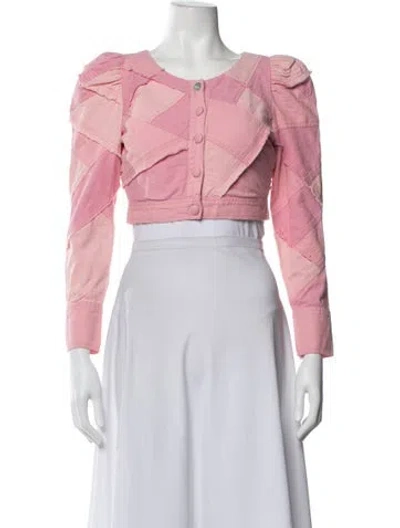 Pre-owned Loveshackfancy Patterned Jacket In Pink