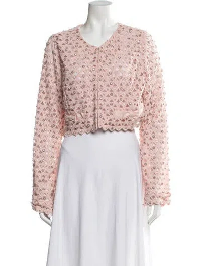 Pre-owned Loveshackfancy Patterned Jacket W/ Tags In Pink