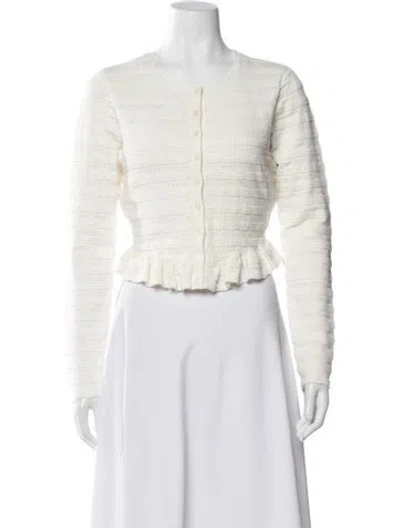 Pre-owned Loveshackfancy Patterned Jacket W/ Tags In White