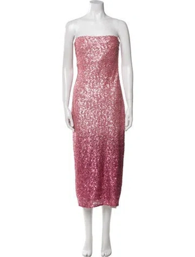 Pre-owned Loveshackfancy Patterned Knee-length Dress In Pink