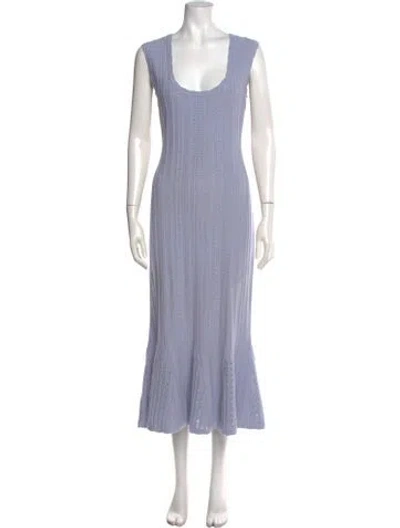 Pre-owned Loveshackfancy Patterned Midi Length Dress In Purple