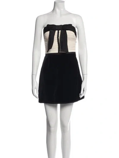 Pre-owned Loveshackfancy Patterned Mini Dress In Black/neutrals