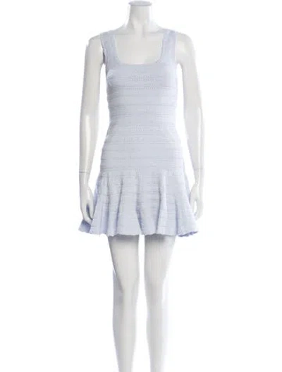 Pre-owned Loveshackfancy Patterned Mini Dress In Blue