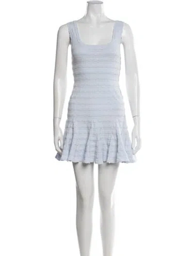 Pre-owned Loveshackfancy Patterned Mini Dress In Blue