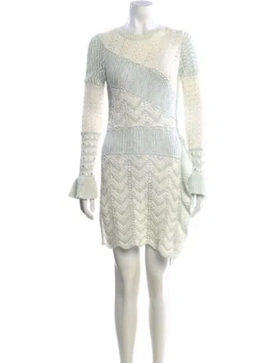 Pre-owned Loveshackfancy Patterned Mini Dress In Neutral