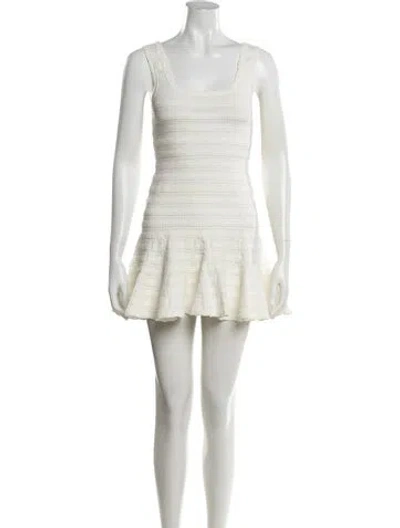 Pre-owned Loveshackfancy Patterned Mini Dress In Neutrals