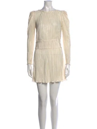 Pre-owned Loveshackfancy Patterned Mini Dress In Neutrals