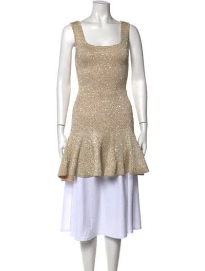 Pre-owned Loveshackfancy Patterned Mini Dress In Neutrals