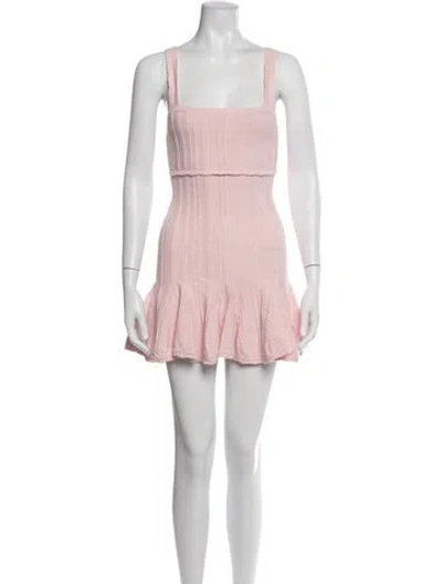 Pre-owned Loveshackfancy Patterned Mini Dress In Neutrals/pink