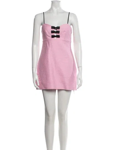Pre-owned Loveshackfancy Patterned Mini Dress In Pink