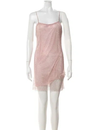 Pre-owned Loveshackfancy Patterned Mini Dress In Pink