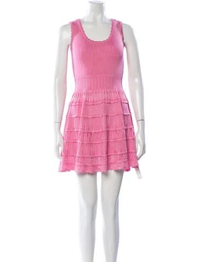 Pre-owned Loveshackfancy Patterned Mini Dress In Pink