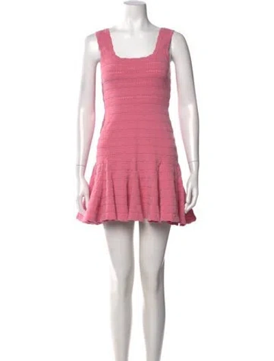 Pre-owned Loveshackfancy Patterned Mini Dress In Pink