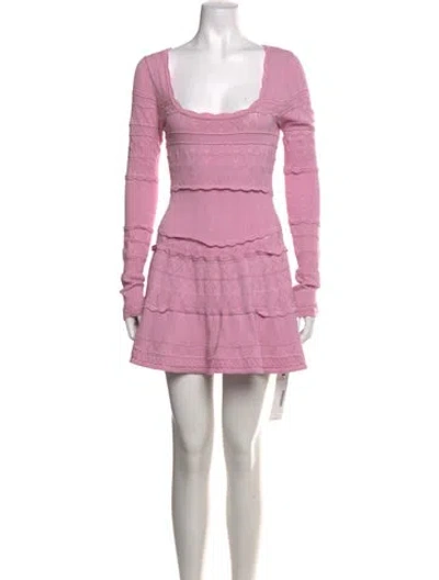 Pre-owned Loveshackfancy Patterned Mini Dress In Pink