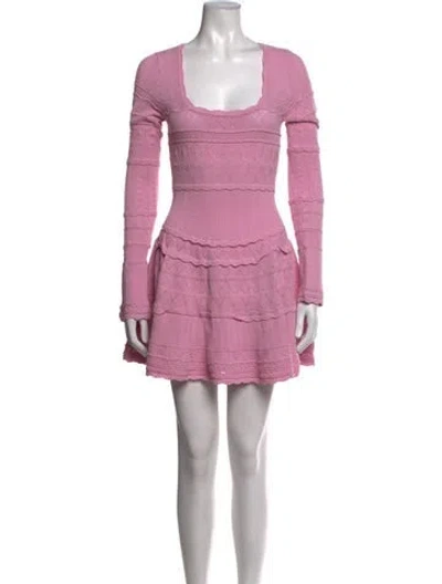 Pre-owned Loveshackfancy Patterned Mini Dress In Pink