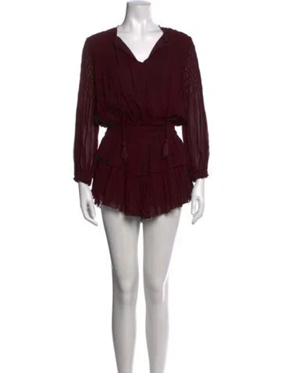 Pre-owned Loveshackfancy Patterned Mini Dress In Purple