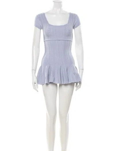 Pre-owned Loveshackfancy Patterned Mini Dress In Purple