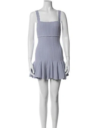 Pre-owned Loveshackfancy Patterned Mini Dress W/ Tags In Blue