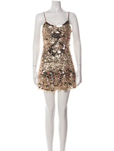 Pre-owned Loveshackfancy Patterned Mini Dress W/ Tags In Multicolor