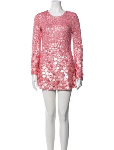 Pre-owned Loveshackfancy Patterned Mini Dress W/ Tags In Pink