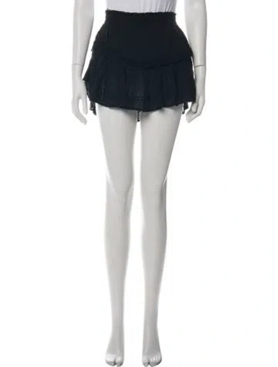 Pre-owned Loveshackfancy Patterned Mini Skirt In Green