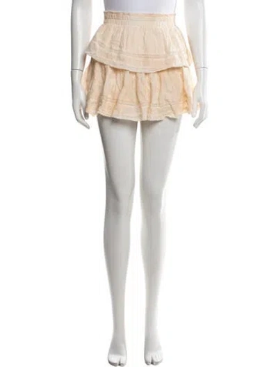 Pre-owned Loveshackfancy Patterned Mini Skirt In Neutral