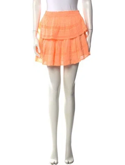 Pre-owned Loveshackfancy Patterned Mini Skirt In Neutral