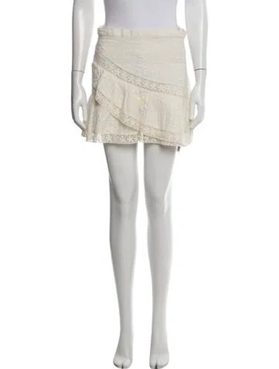 Pre-owned Loveshackfancy Patterned Mini Skirt In Neutrals