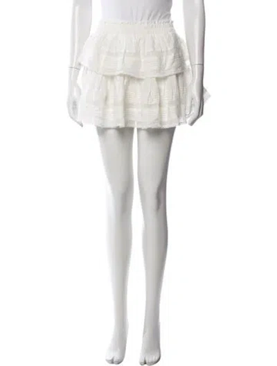 Pre-owned Loveshackfancy Patterned Mini Skirt In Neutrals