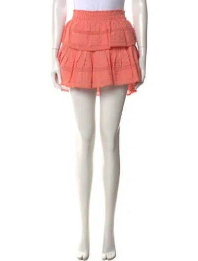 Pre-owned Loveshackfancy Patterned Mini Skirt In Pink