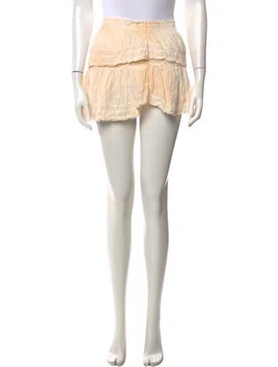 Pre-owned Loveshackfancy Patterned Mini Skirt In Pink
