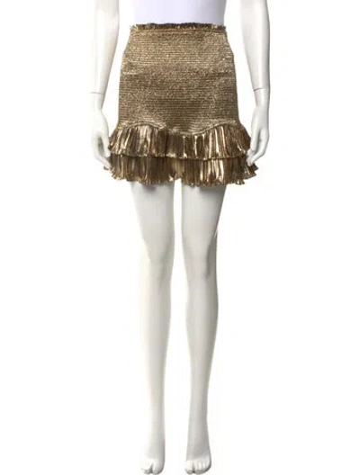 Pre-owned Loveshackfancy Patterned Mini Skirt W/ Tags