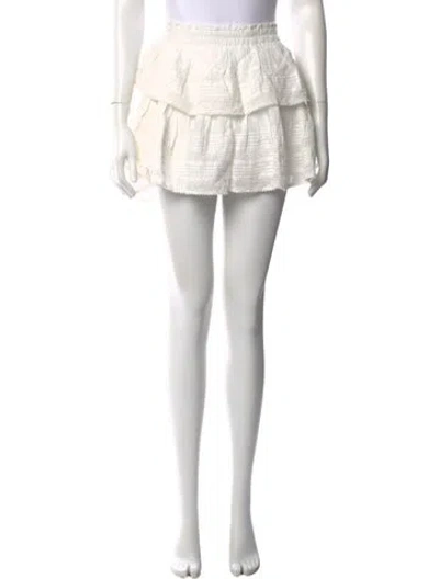 Pre-owned Loveshackfancy Patterned Mini Skirt W/ Tags In Neutrals