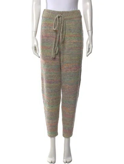 Pre-owned Loveshackfancy Patterned Straight Leg Pants In Multicolor