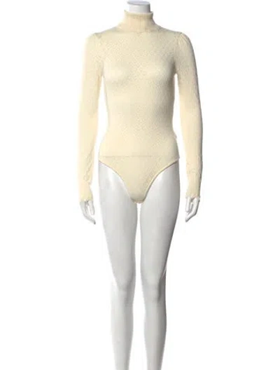 Pre-owned Loveshackfancy Patterned Turtleneck Top In Neutral