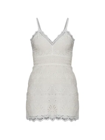 Loveshackfancy Peppy Broderie-anglaise Mini Dress In White
