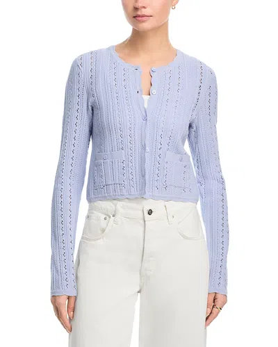 Loveshackfancy Peridot Cardigan Sweater In Blue