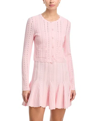 Loveshackfancy Peridot Cardigan Sweater In Pink