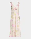 Loveshackfancy Perri Floral Scarf-tie Maxi Dress In Multi