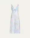 Loveshackfancy Perri Floral Scarf-tie Maxi Dress In White