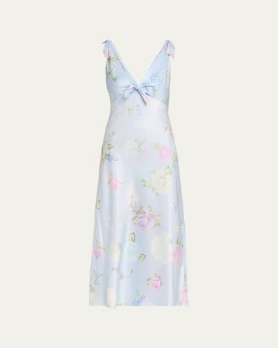 Loveshackfancy Perri Floral Scarf-tie Maxi Dress