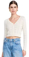 Loveshackfancy Petra Cardigan Ivory In Ivory