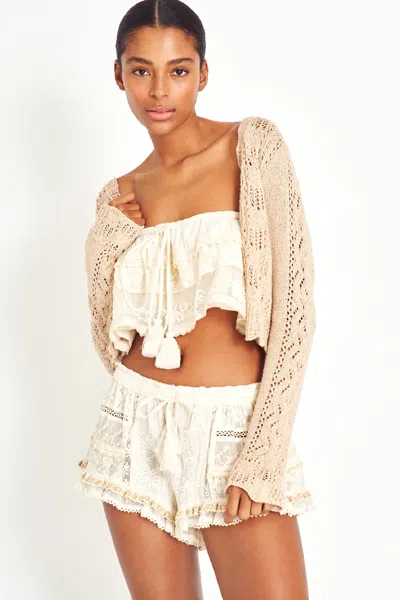 Loveshackfancy Peyonne Short Cream In White