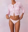 Loveshackfancy Pinky Cardigan In Bubblegum Blast