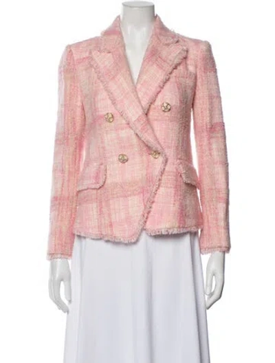 Pre-owned Loveshackfancy Plaid Print Blazer W/ Tags In Pink