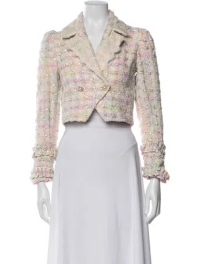 Pre-owned Loveshackfancy Plaid Print Jacket In Multi